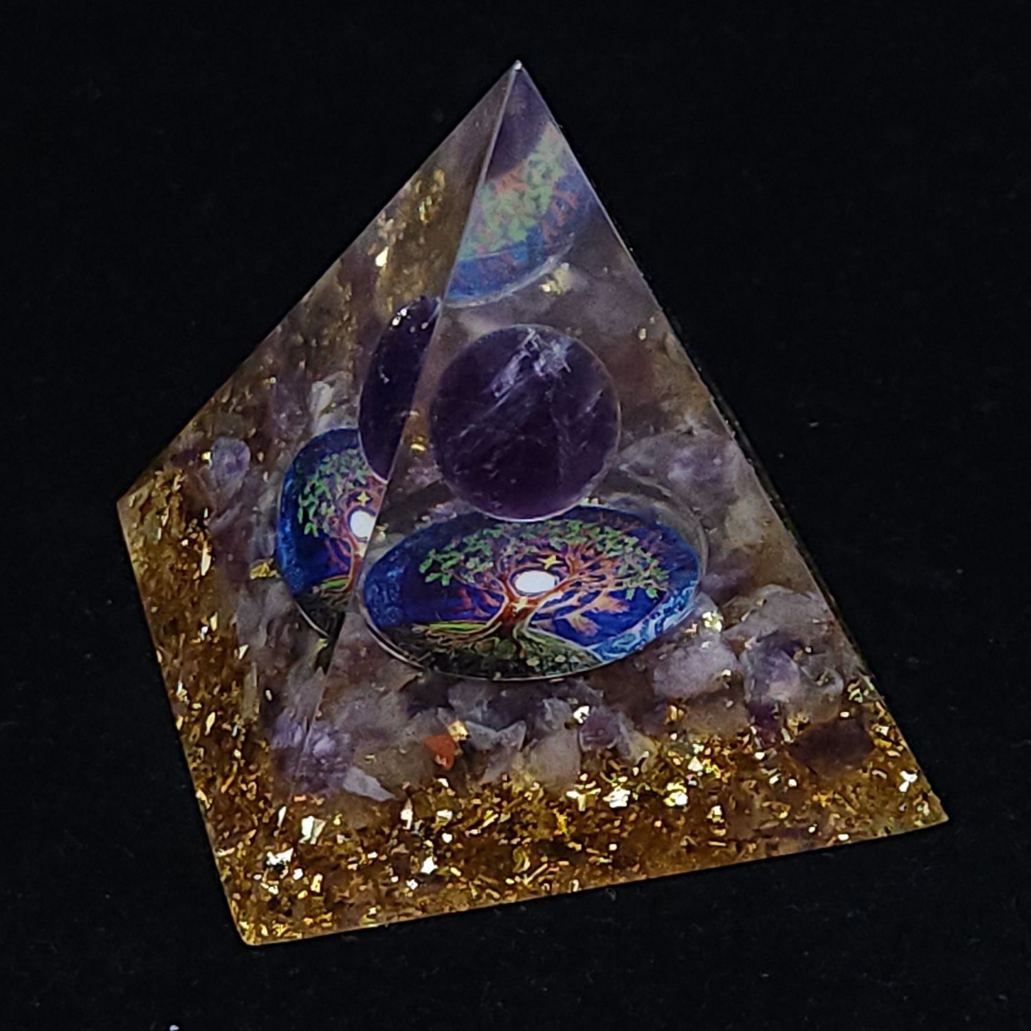 Resin Crystal Pyramids, Crystal: Amethyst