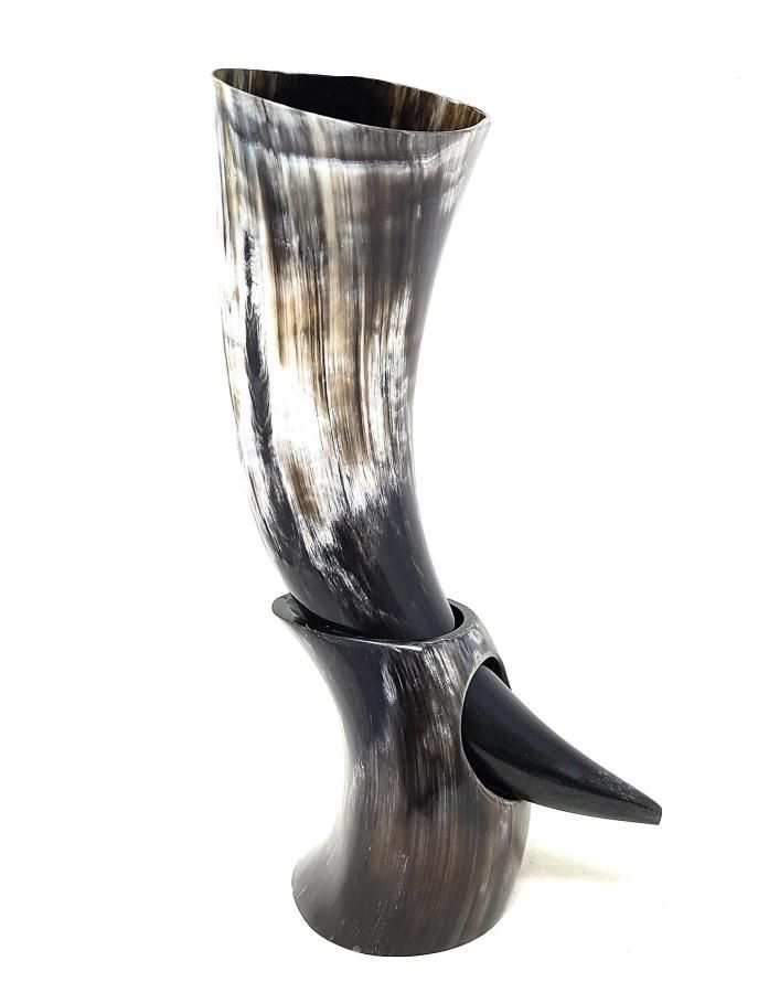 Viking Drinking Horn w/ Stand