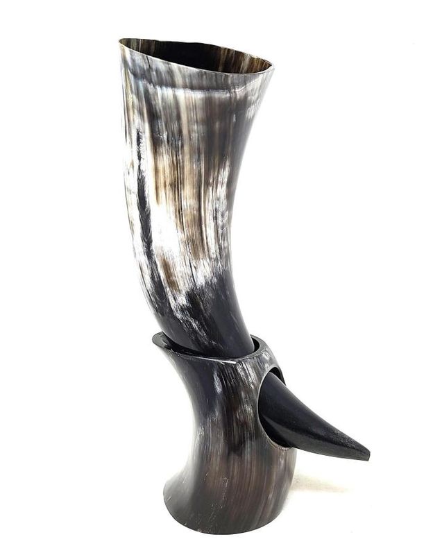 Viking Drinking Horn w/ Stand