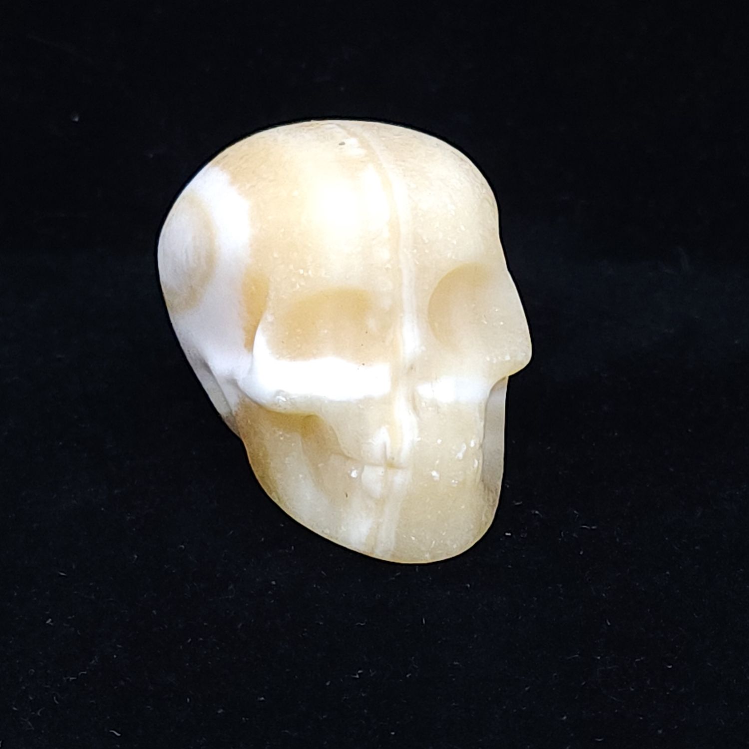Orange Calcite Skull (S)