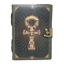 Black Ankh Leather Journal
