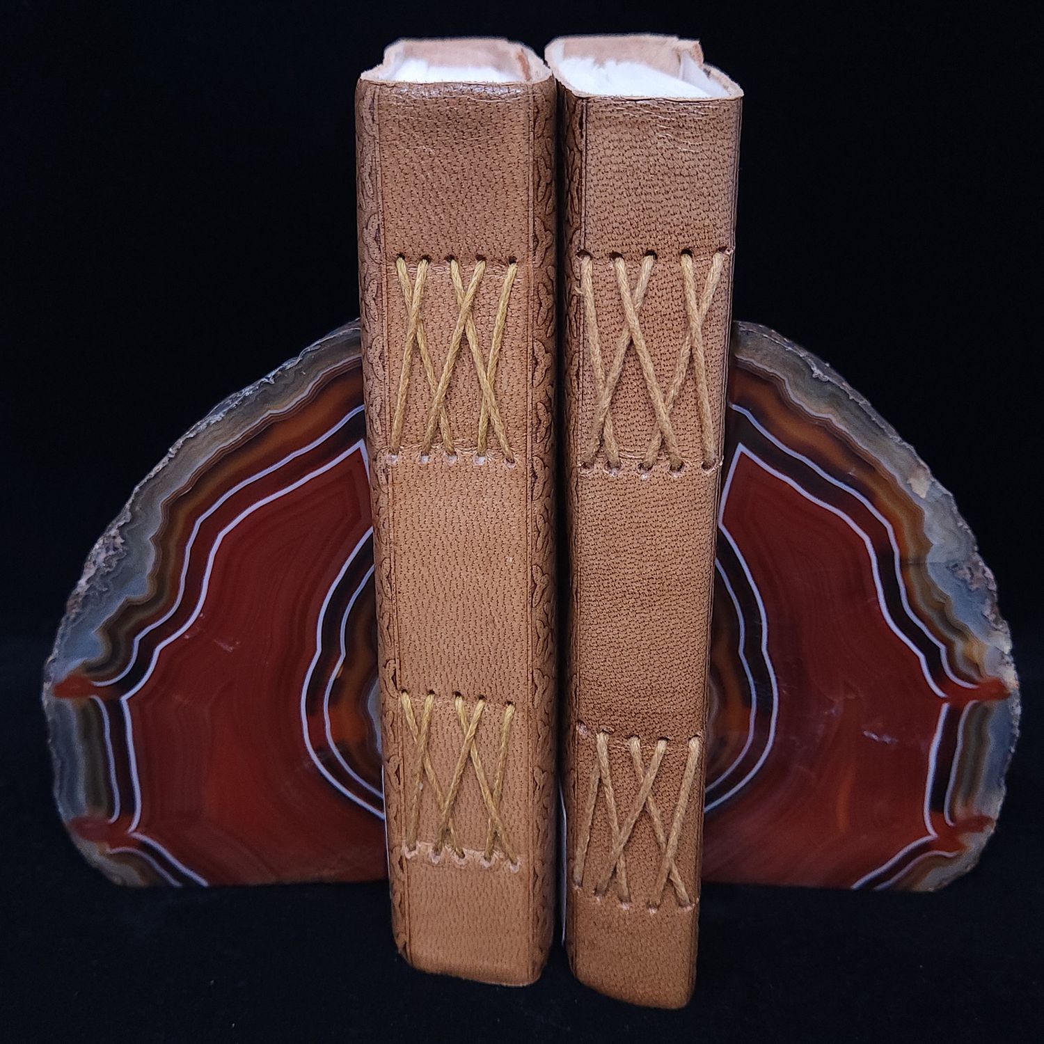 Agate Bookends (pair), Color: Red
