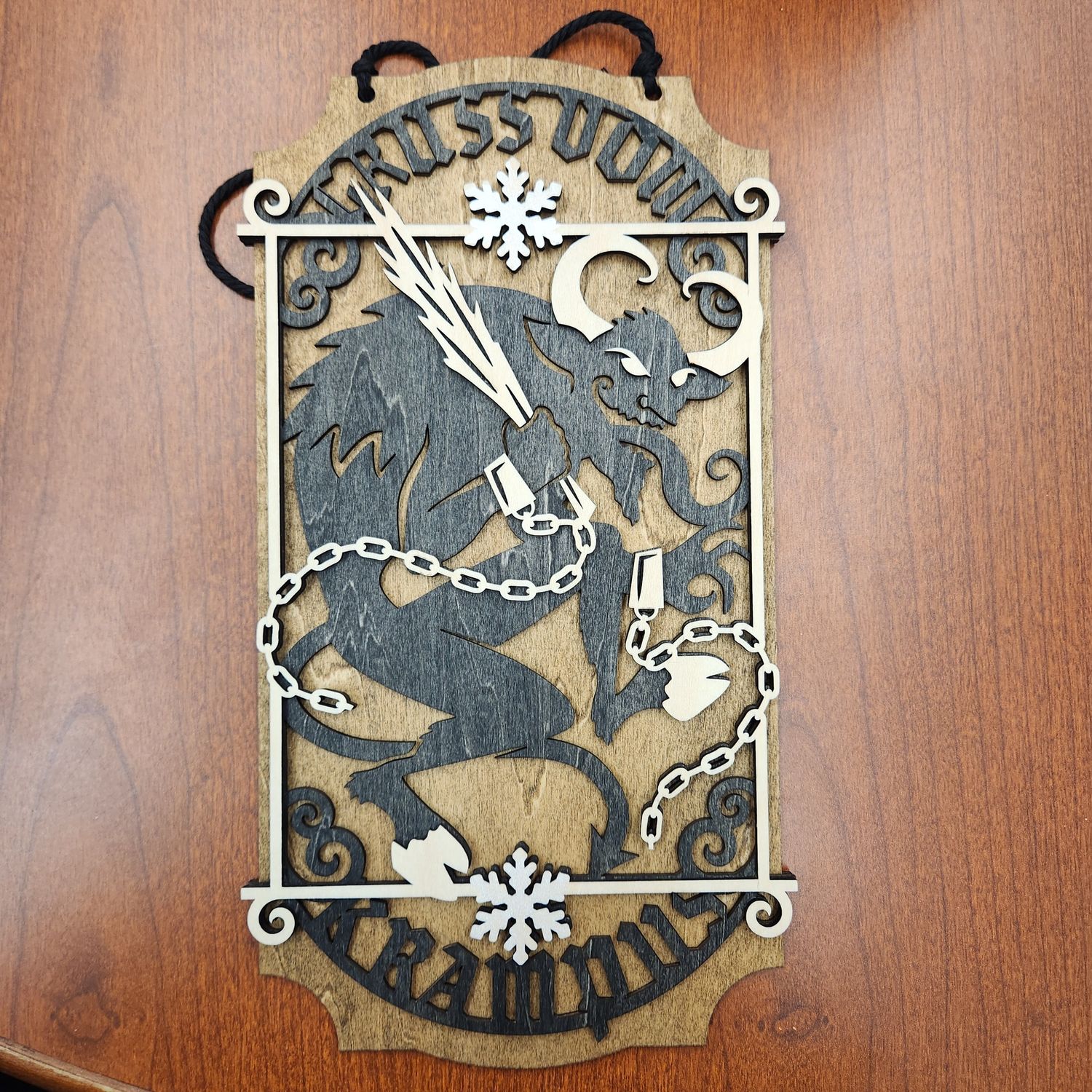 Krampus Wall Hanging, Color: Brown