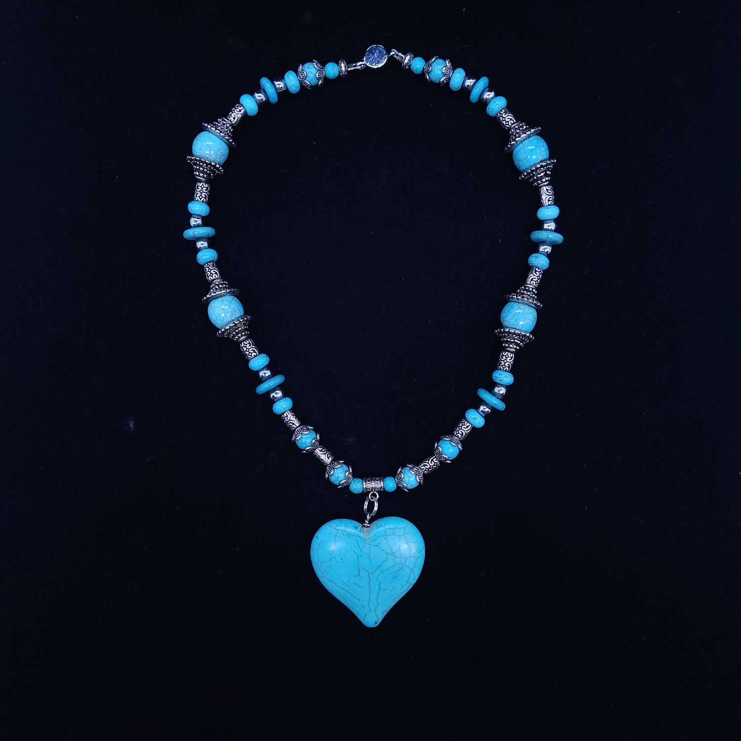 Wagnerite Heart Necklace