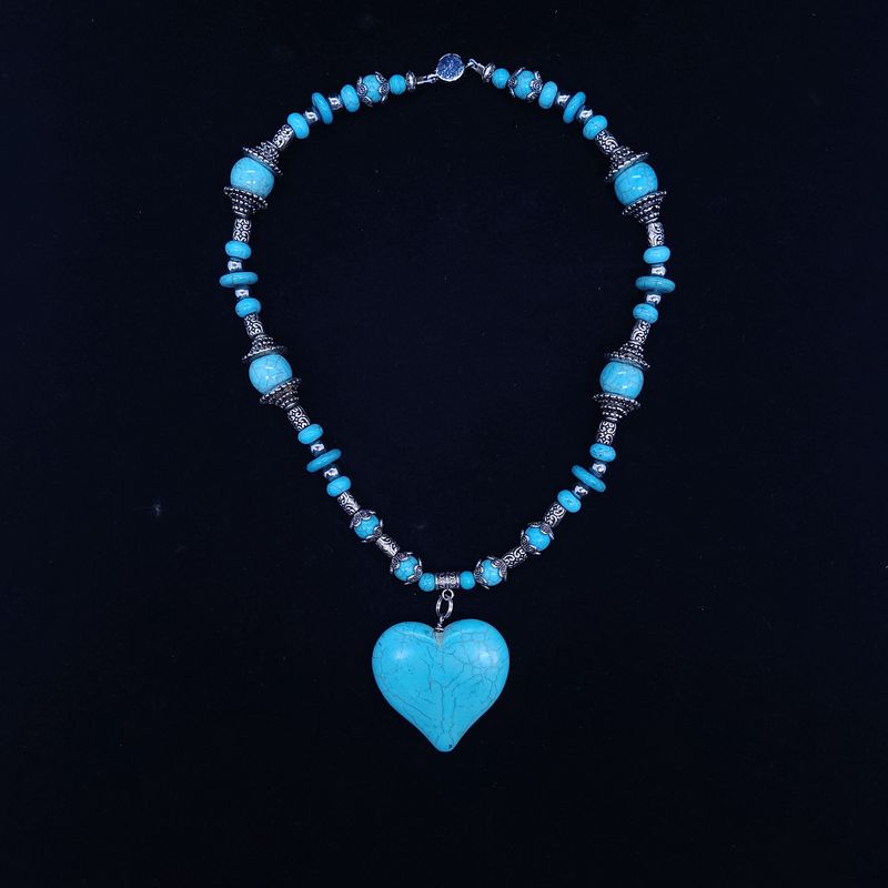Wagnerite Heart Necklace