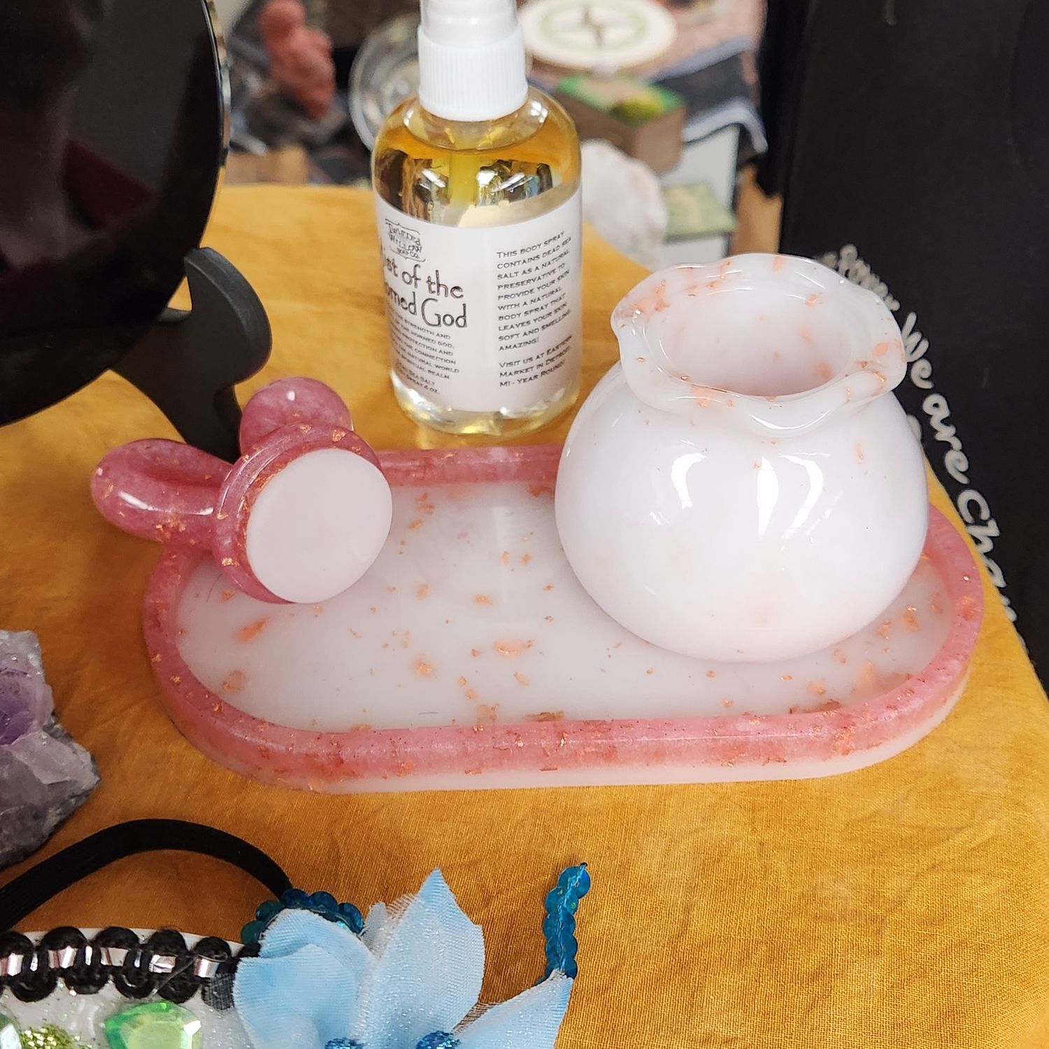 Peach Moon Glow Tray and Jar Set