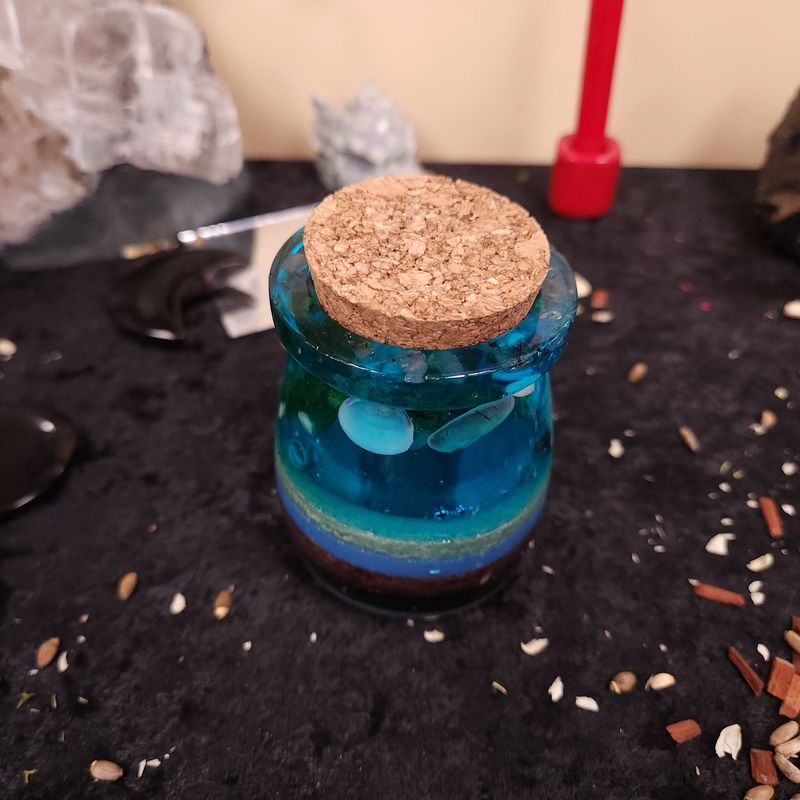 Elemental Layers Resin Alchemy Jar with Cork