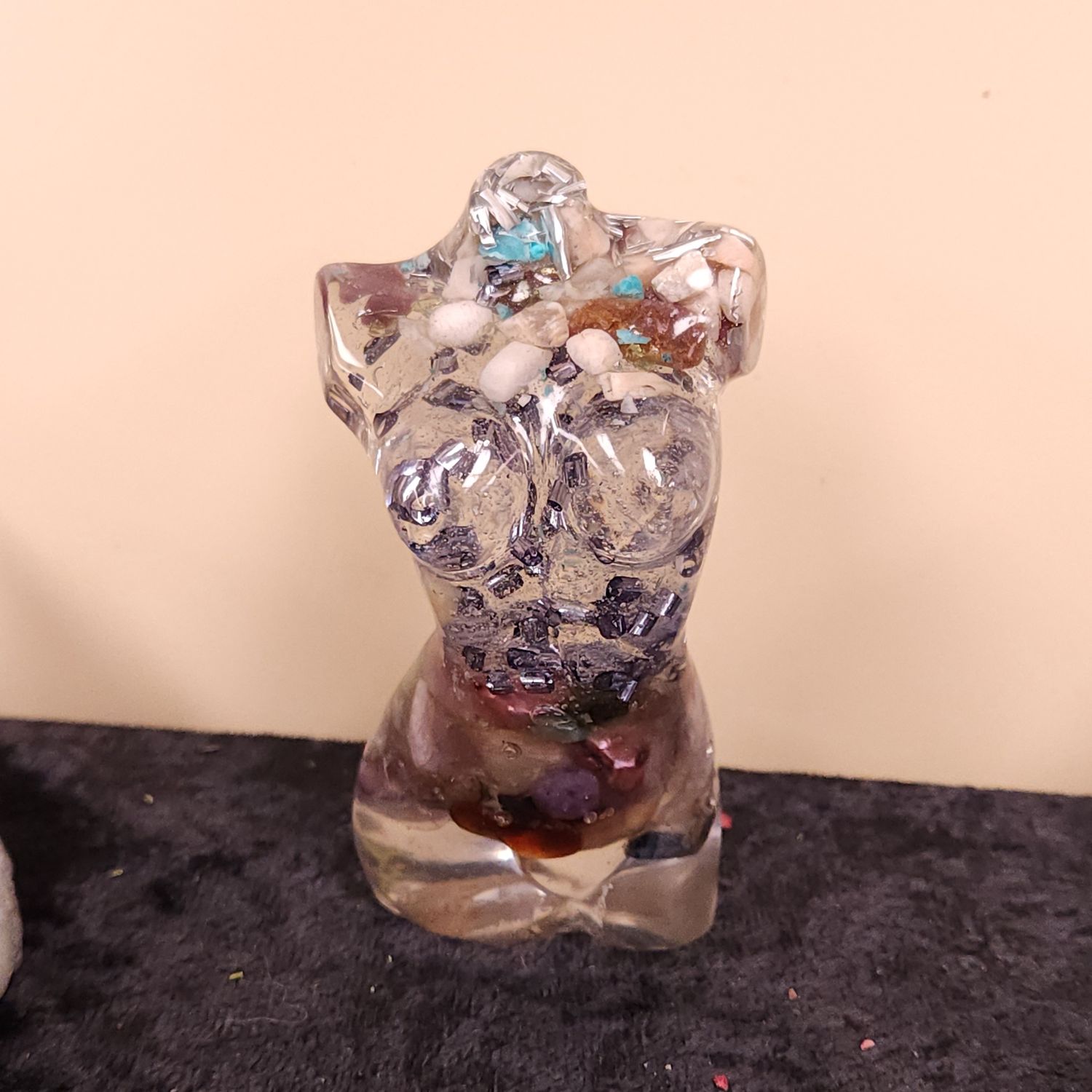 The Goddess Within: Gemstone Resin Body Sculpture