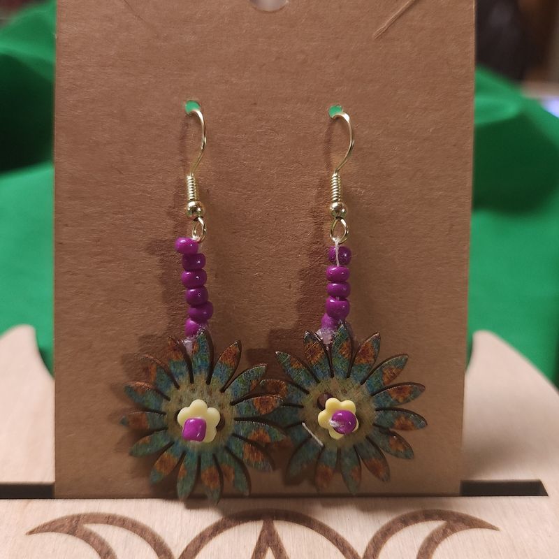 Wild Bloom Earrings — Purple Daze
