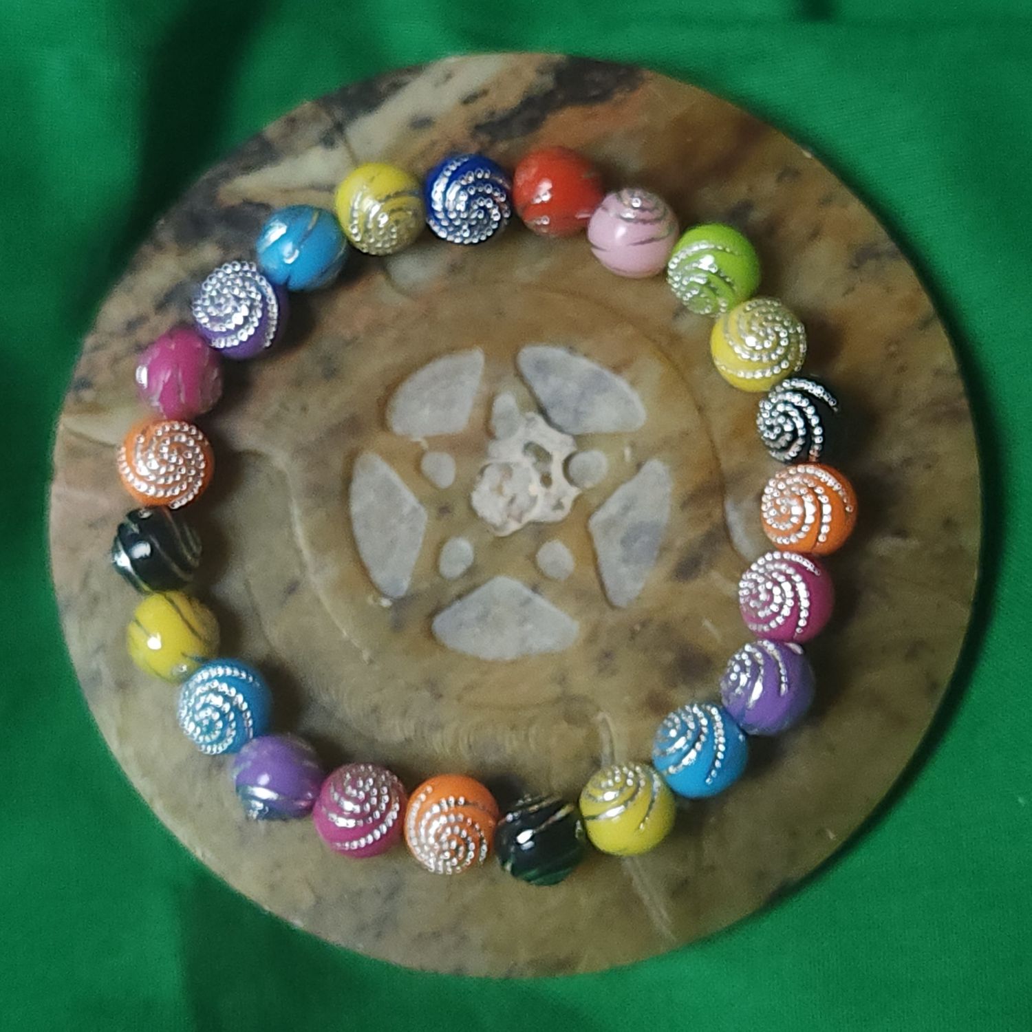 Spiral Carnival Bracelet — Rainbow Remix