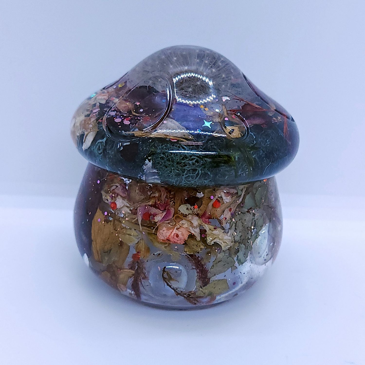 Make A Wish Mushroom Jar — Dandelion Spirit in Twilight Garden
