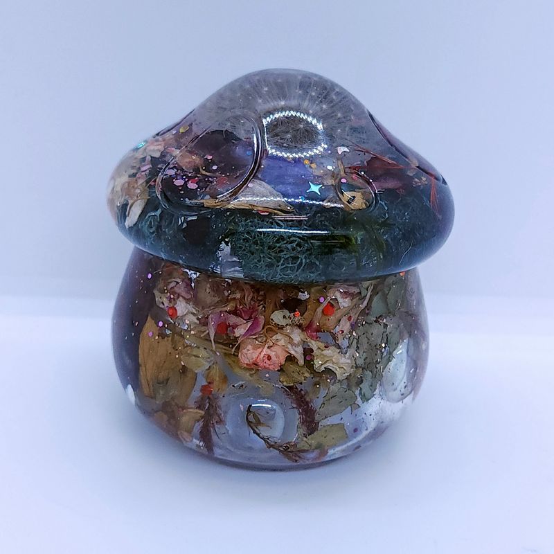Make A Wish Mushroom Jar — Dandelion Spirit in Twilight Garden