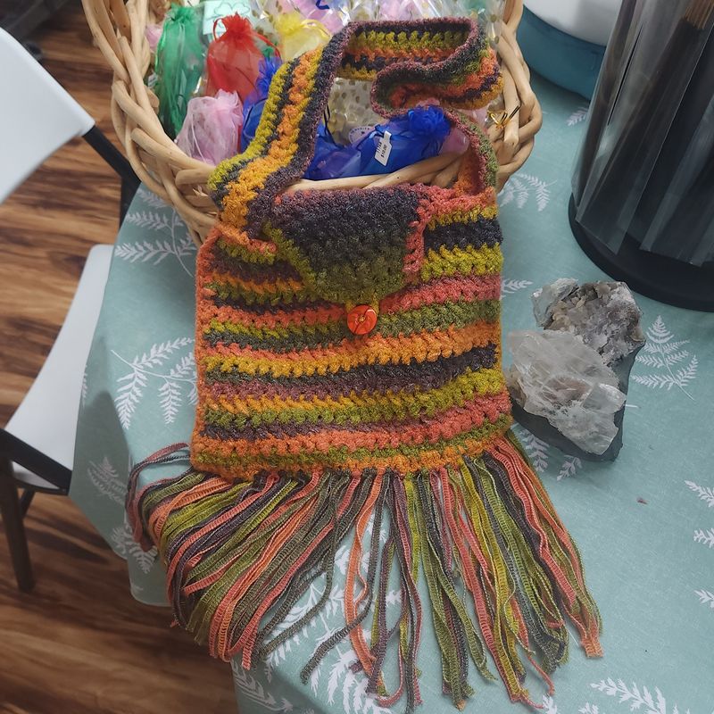 Witchy Woods Fringe Bag — Handmade Crochet Satchel