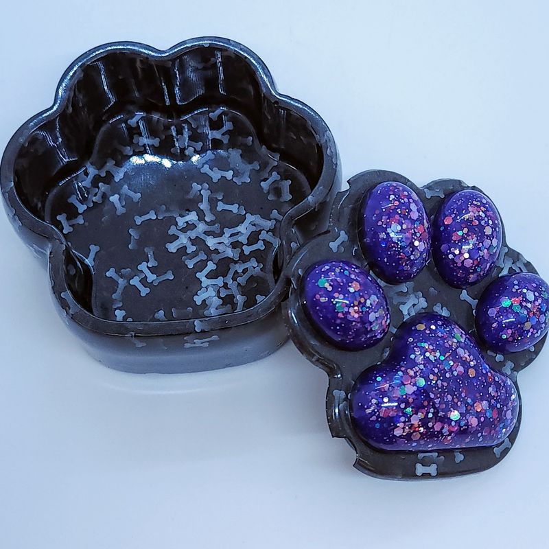 Cosmic Paw Trinket Box — Sparkle Pup Storage with Starry Bones