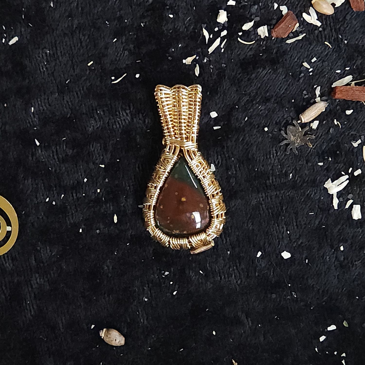 Warrior Veil Bloodstone Pendant