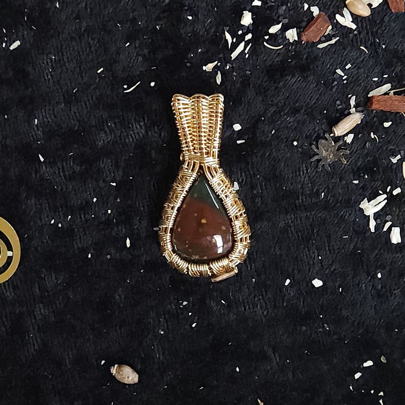 Warrior Veil Bloodstone Pendant