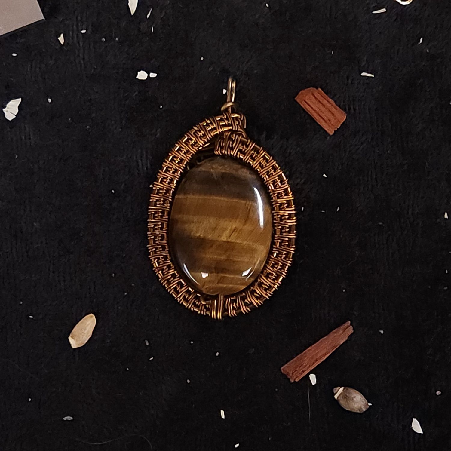 Solar Sentinel Tiger's Eye Focus Pendant