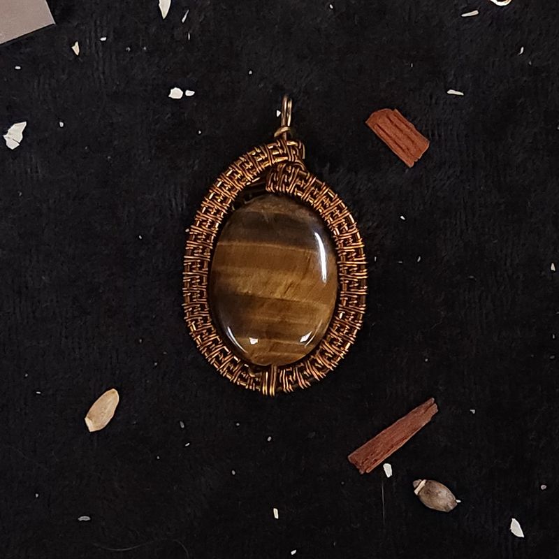 Solar Sentinel Tiger's Eye Focus Pendant