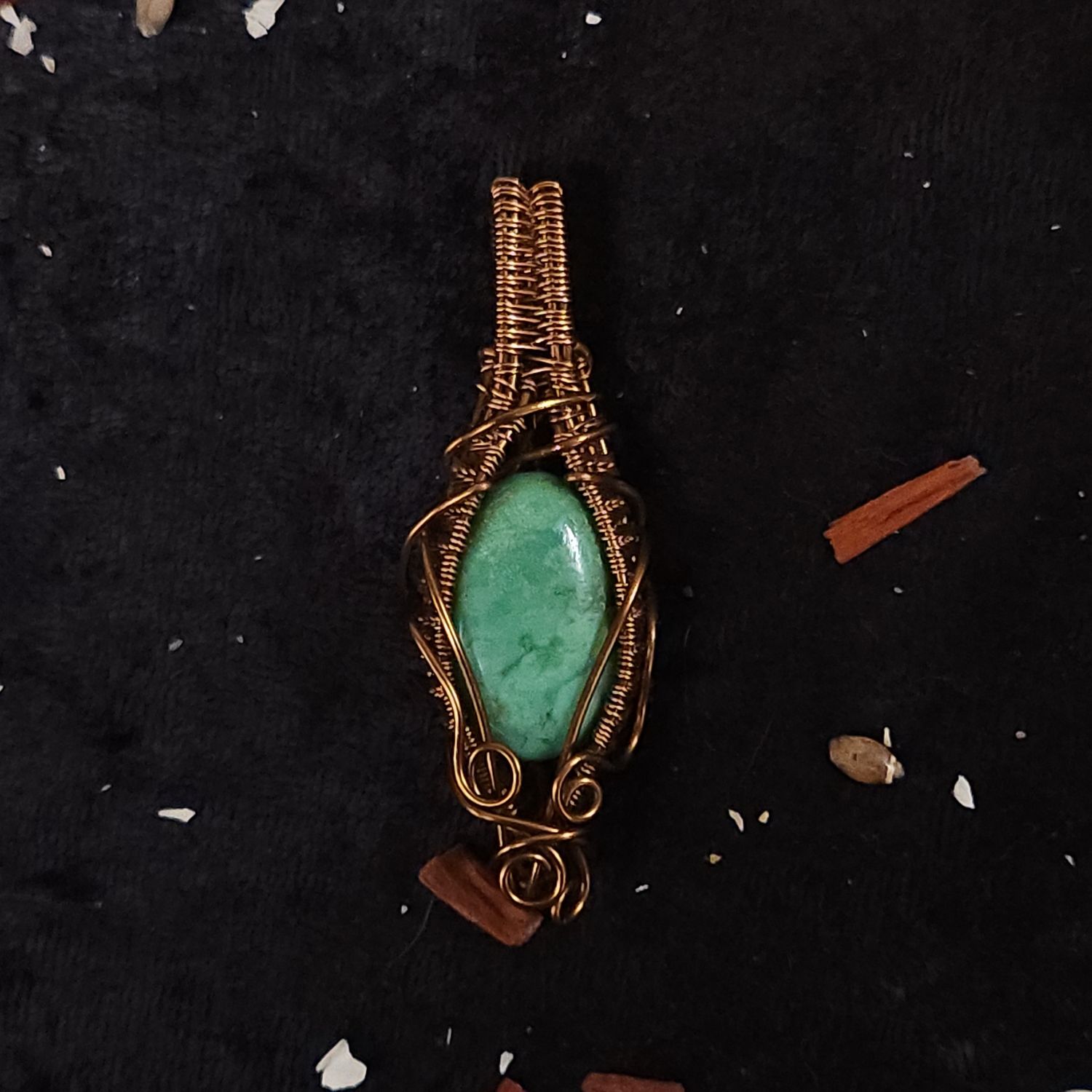 Green Flame Chrysoprase Pendant