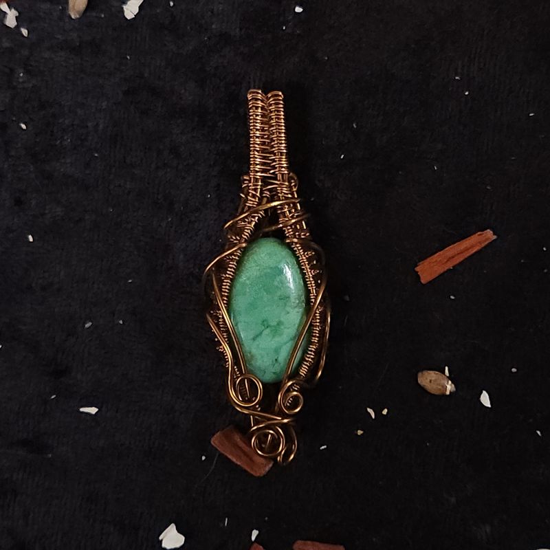 Green Flame Chrysoprase Pendant