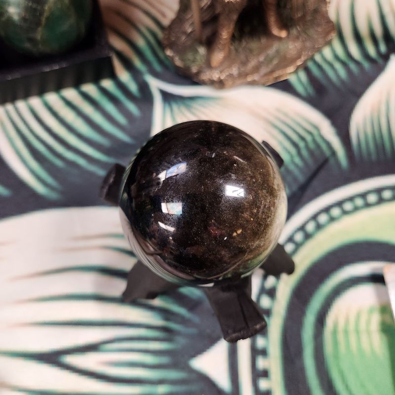 Gold Sheen Obsidian Sphere 64mm
