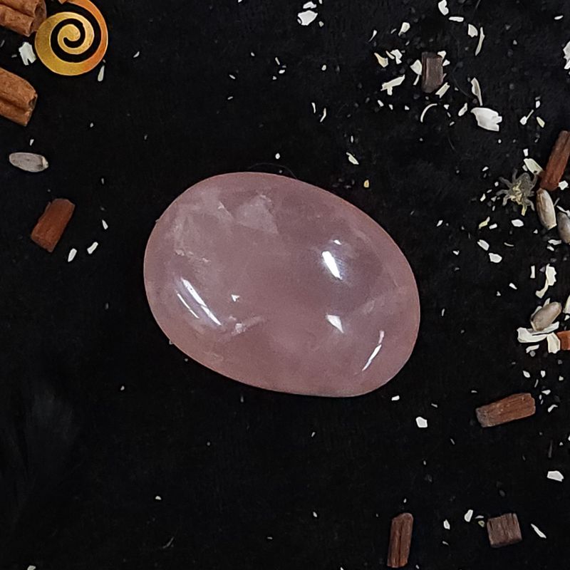Rose Quartz Palm Stone 2.5"