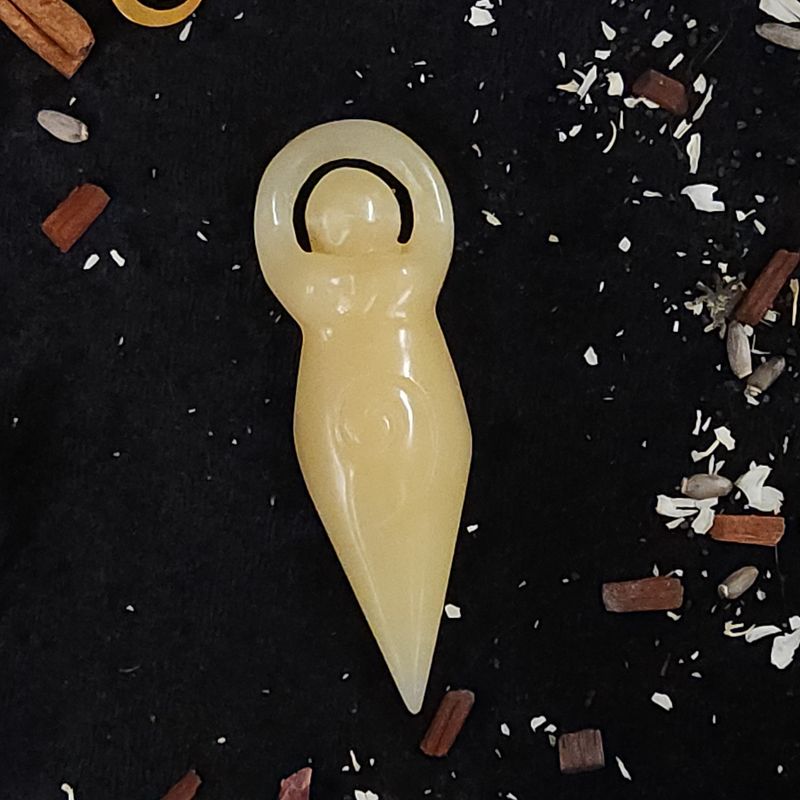 Orange Calcite Spiral Goddess