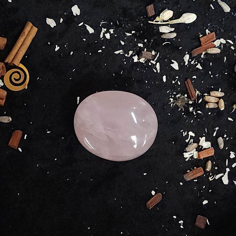Rose Quartz Palm Stone 2"