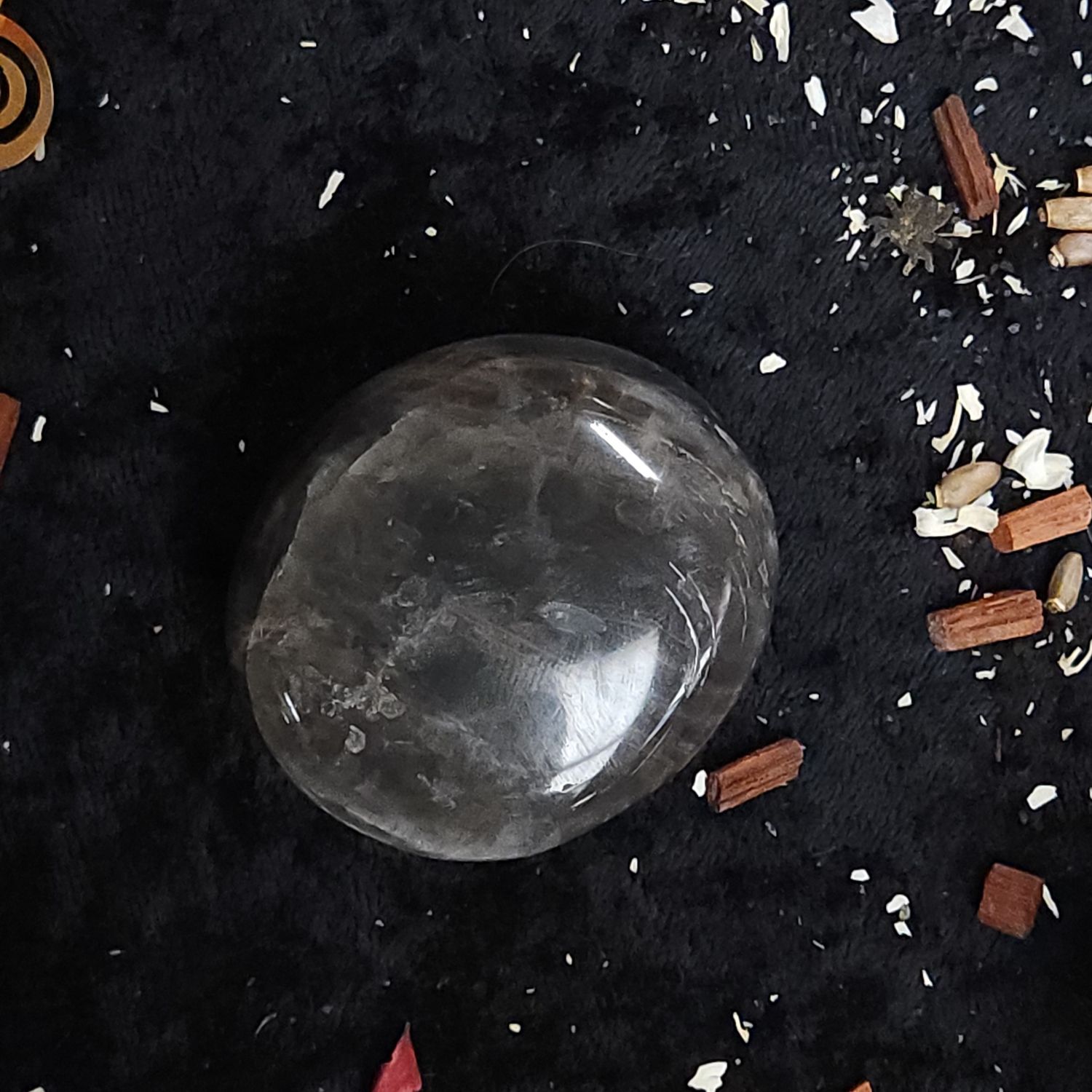 Smoky Quartz Palm Stone