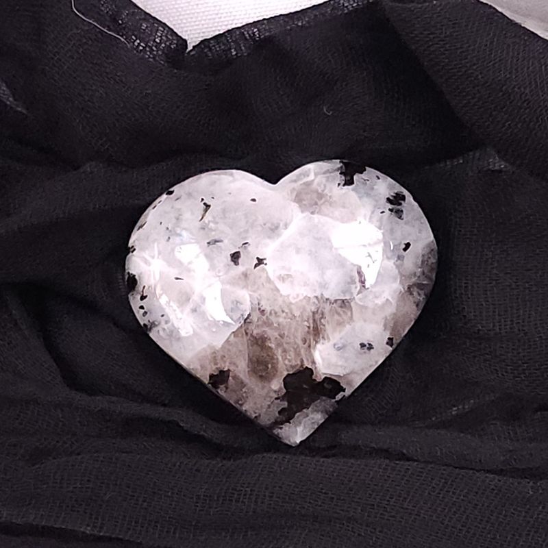 Rainbow Moonstone Heart