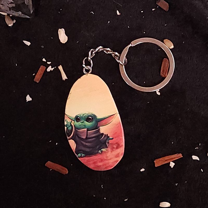 Alien Agate Keychain
