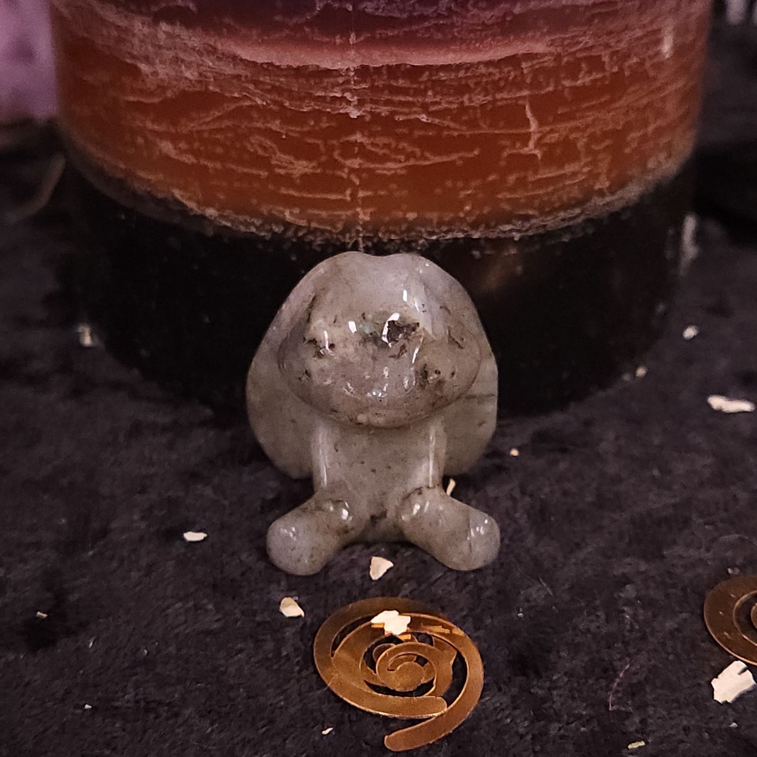 Long-Eared Crystal Bunny, Crystal: Labradorite