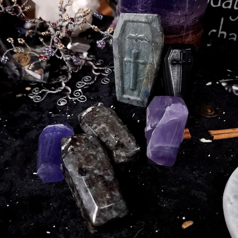Crystal Coffin Carving — Sword Motif