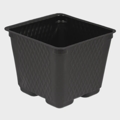 4.1&quot; x 4.1&quot; x 3.5&quot;  Square Black Pot, Size: 4&quot;