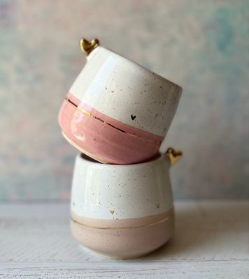 Mate/pocillo corazón oro