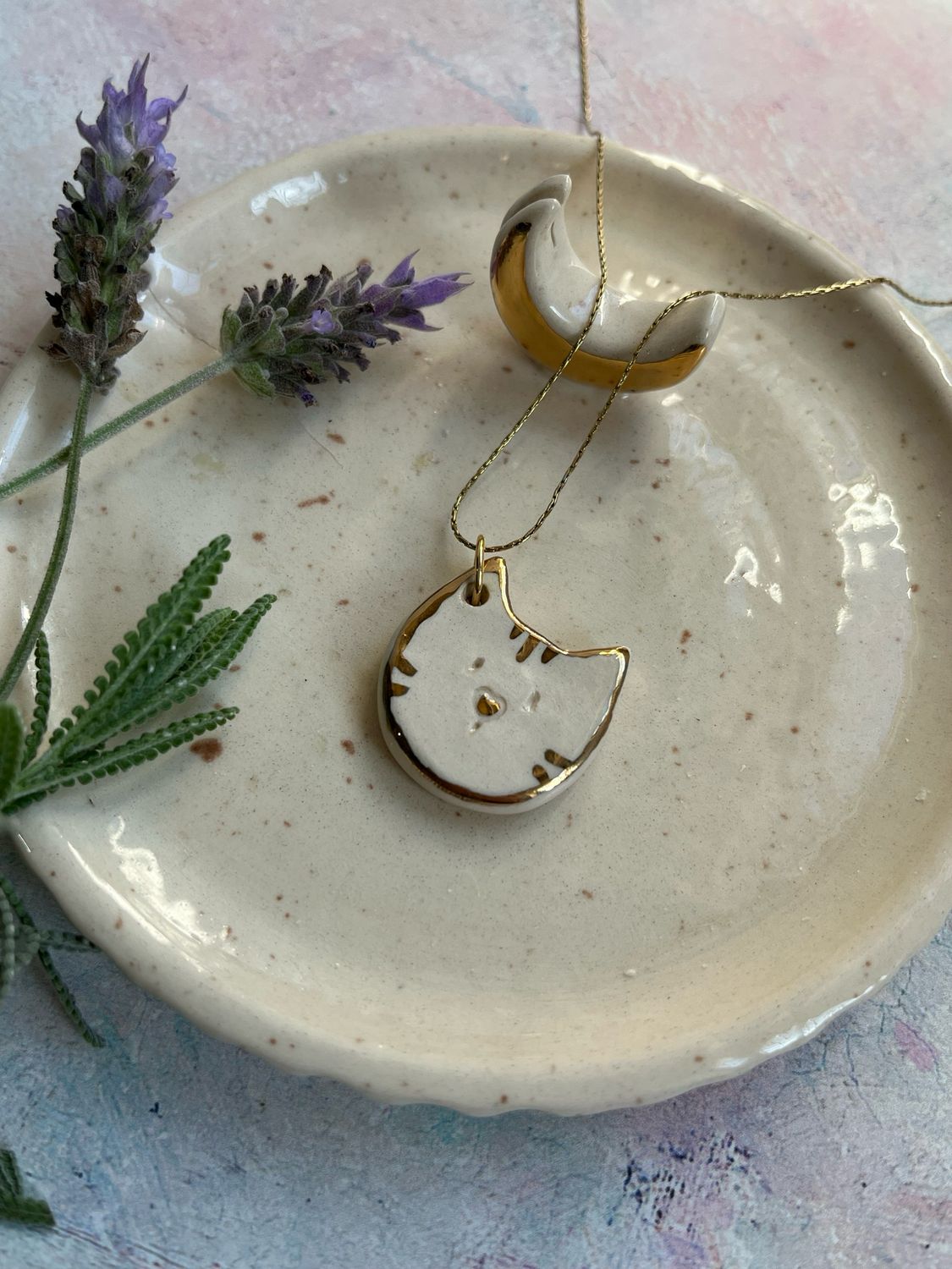 Dije Gatito con inicial personalizada