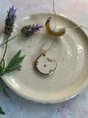 Dije Gatito con inicial personalizada