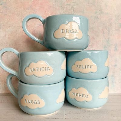 Taza nube con nombre