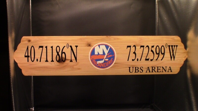 Hockey Themed Latitude/Longitude Sign
