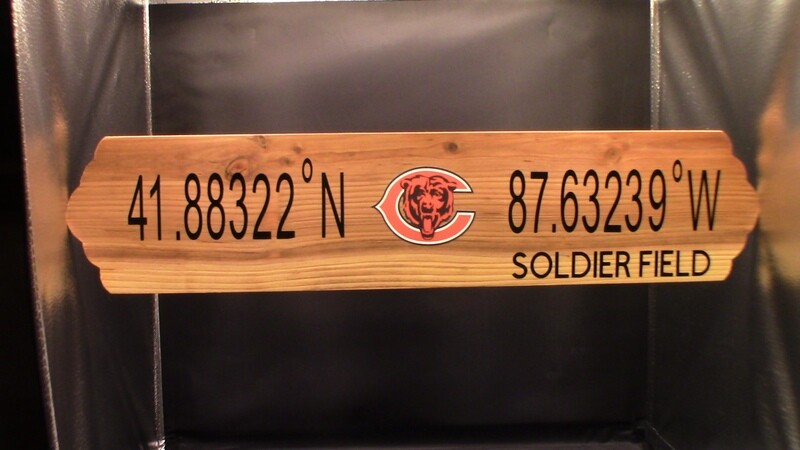 Football Themed Latitude/Longitude Sign