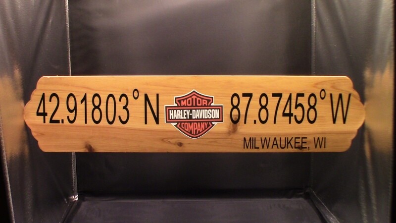 Brands Themed Latitude/Longitude Sign