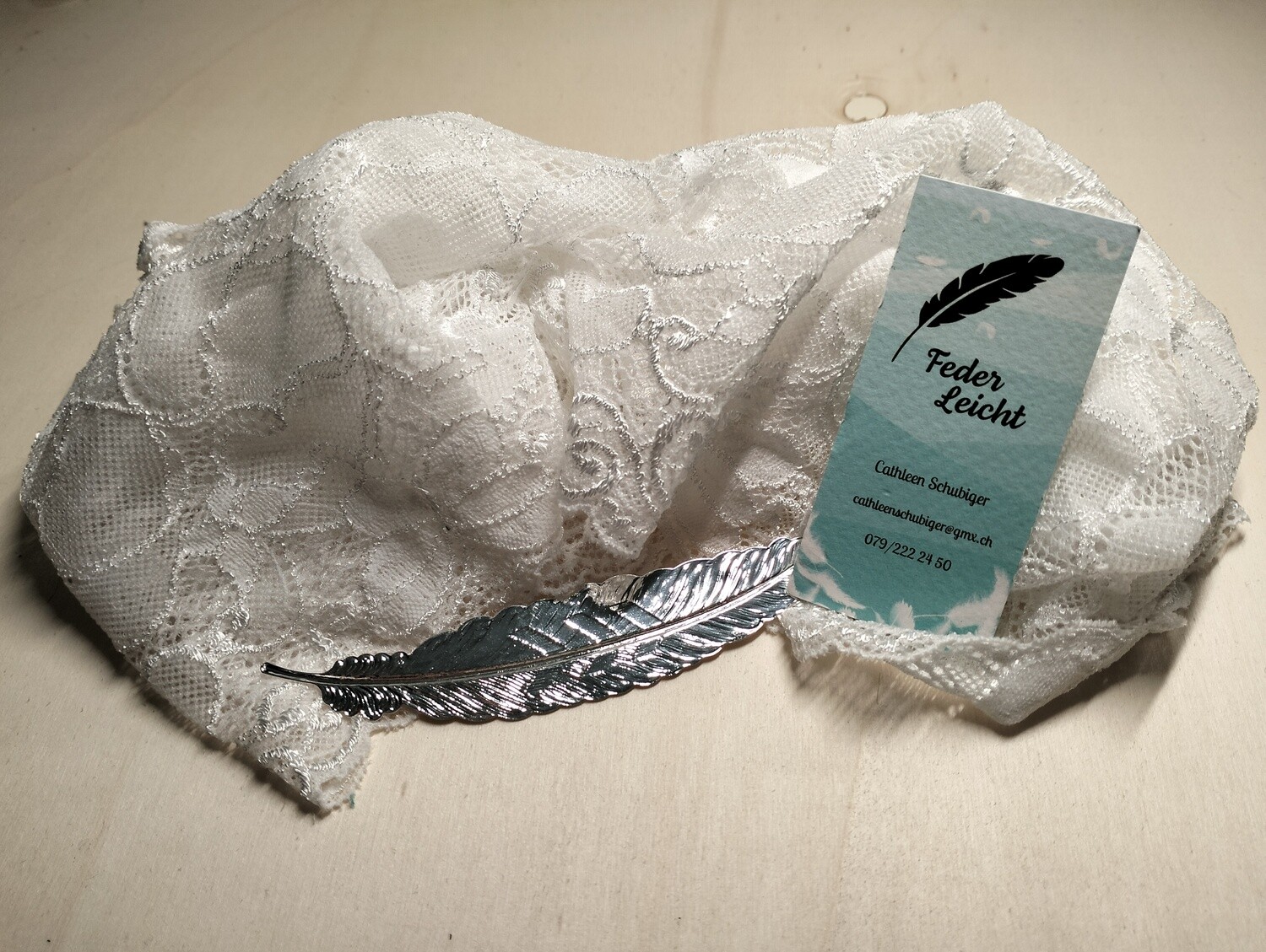 Oberschenkelschoner ivory Schmetterling