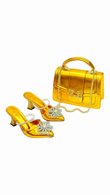 Fashion women&#39;s shoes Hand Bags Set  pointed toe half drag high heel fashion Sets shoes And hand Bags cool slippers inlaid Silver Ice Stones. Sizes: 39