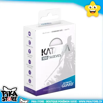 Ultimate Guard - 100 protège-cartes standard Katana (transparent)