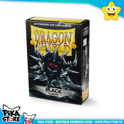Dragon Shield - 60 protège-cartes standard Classic (noir)
