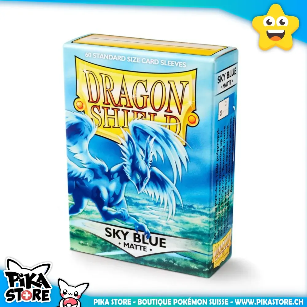 Dragon Shield - 60 protège-cartes standard Mat (bleu-ciel)