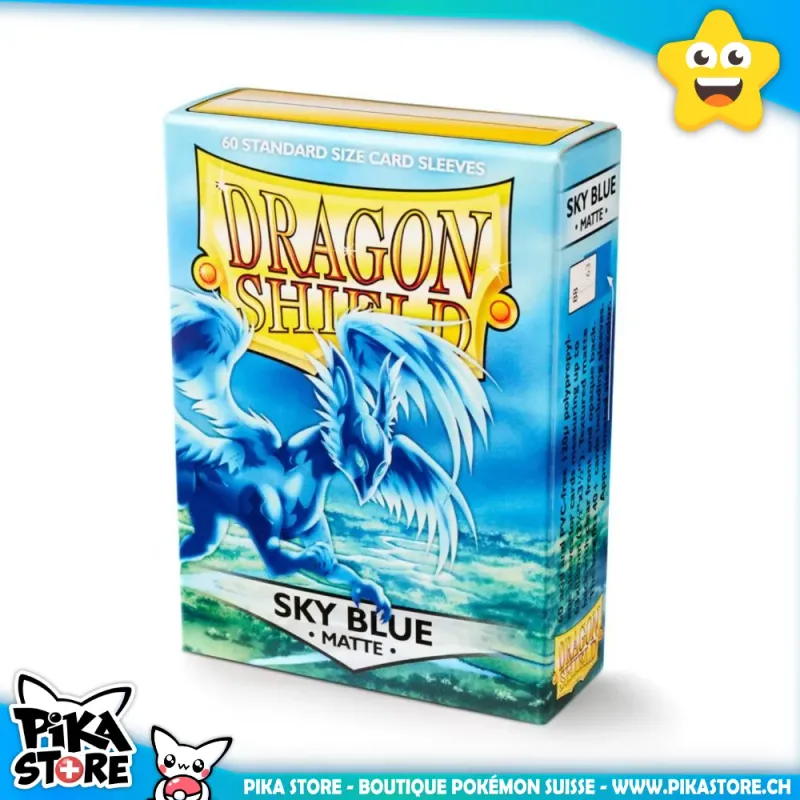 Dragon Shield - 60 protège-cartes standard Mat (bleu-ciel)