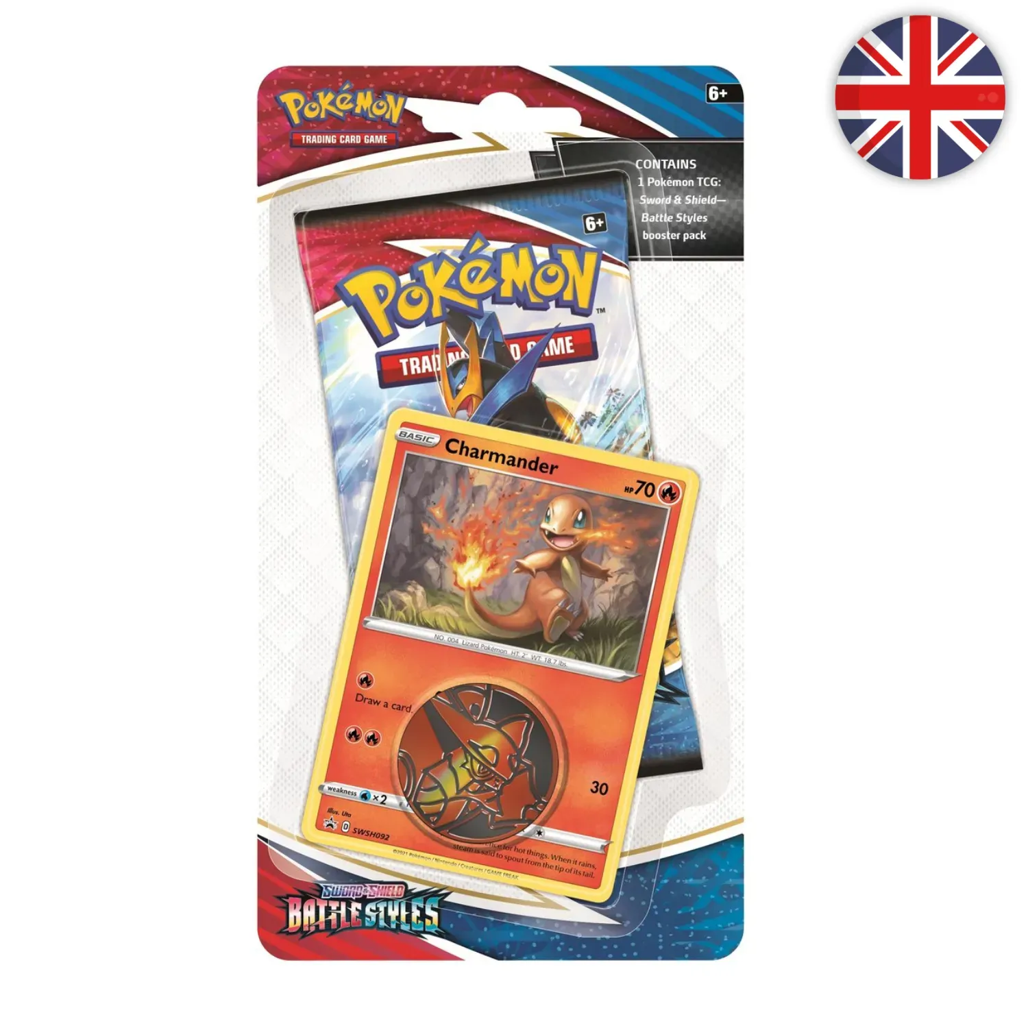 Pokémon (EN) - Booster sous blister avec carte promo Salamèche - EB05 Styles de Combat