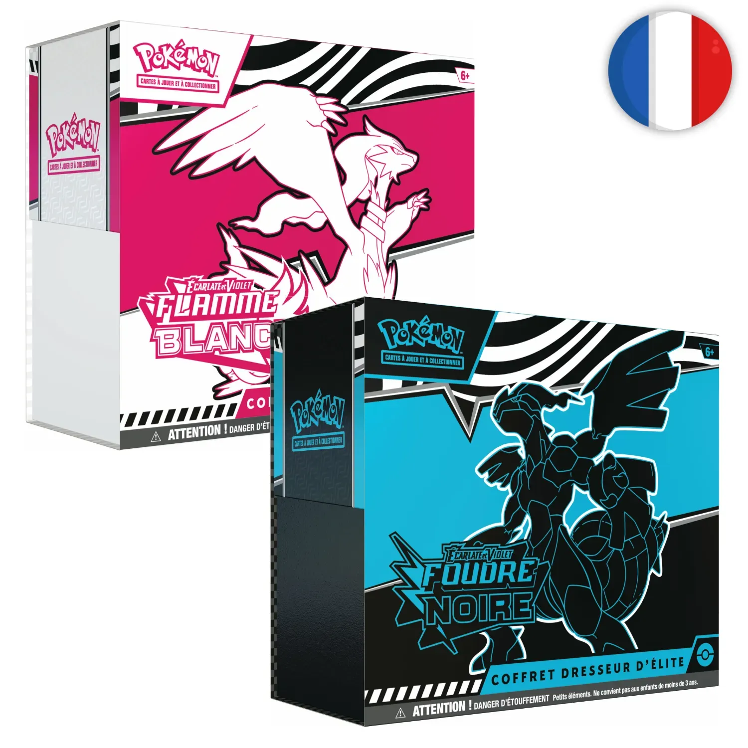 Pokémon (FR) - ETB Coffret Dresseur d&#39;élite (set de 2) - EV10.5 Foudre Noire &amp; Flamme Blanche