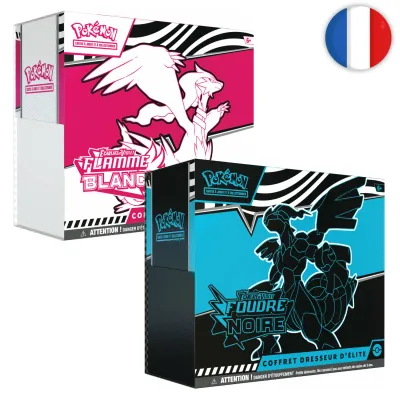 Pokémon (FR) - ETB Coffret Dresseur d&#39;élite (set de 2) - EV10.5 Foudre Noire &amp; Flamme Blanche